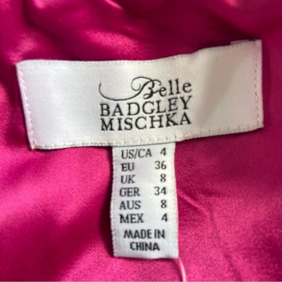 NWT Badgley Mischka Floral Lace Embroidery Overlay Dress - Picture 13 of 17